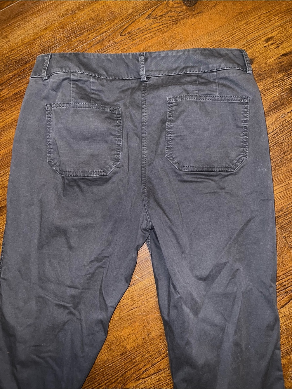 LOFT Charcoal Gray Tie-Waist Relaxed Fit Trouser Casual Pants Size 8 - Picture 5 of 8
